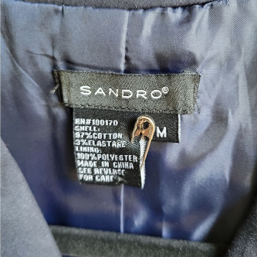 Sandro Vintage Navy Blue blazer size M - Picture 9 of 10